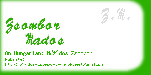 zsombor mados business card